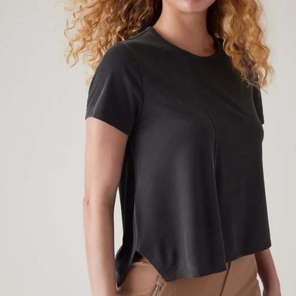 Athleta Relaxed Tee Dark Gray Size S